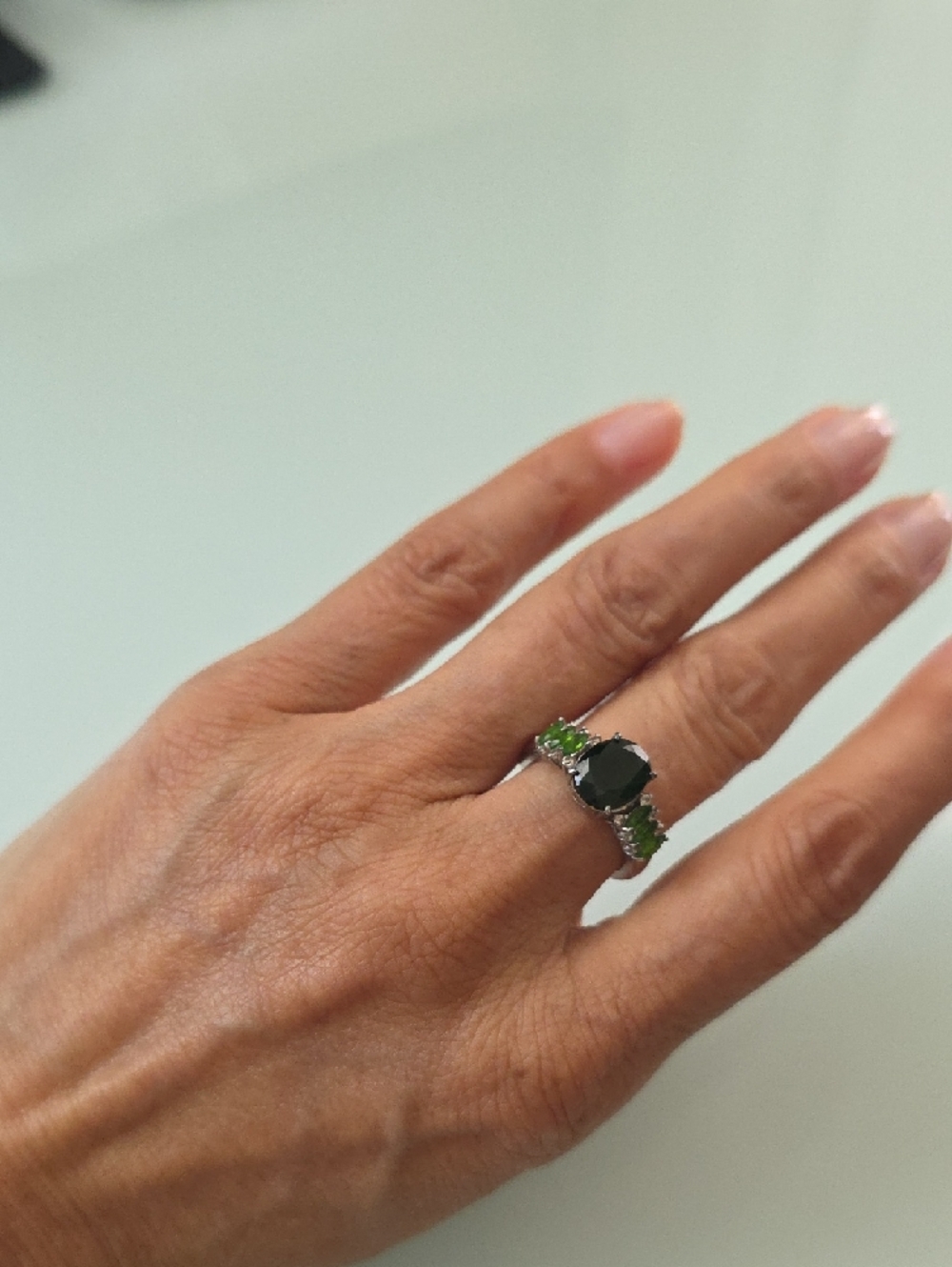 Chrome Diopside Sterling Silver Ring - Size 5 - Picture 7 of 7